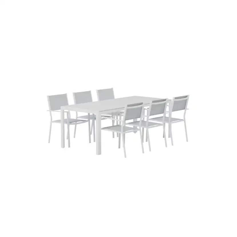 Matgrupp Utomhus Venture Home Break 90x205 cm med 6 st Copacabana Trädgårdsstolar