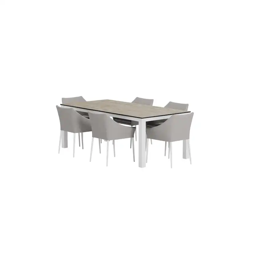 Matgrupp Utomhus Venture Home Llama 100x205 cm med 6 st Spoga Trädgårdsstolar