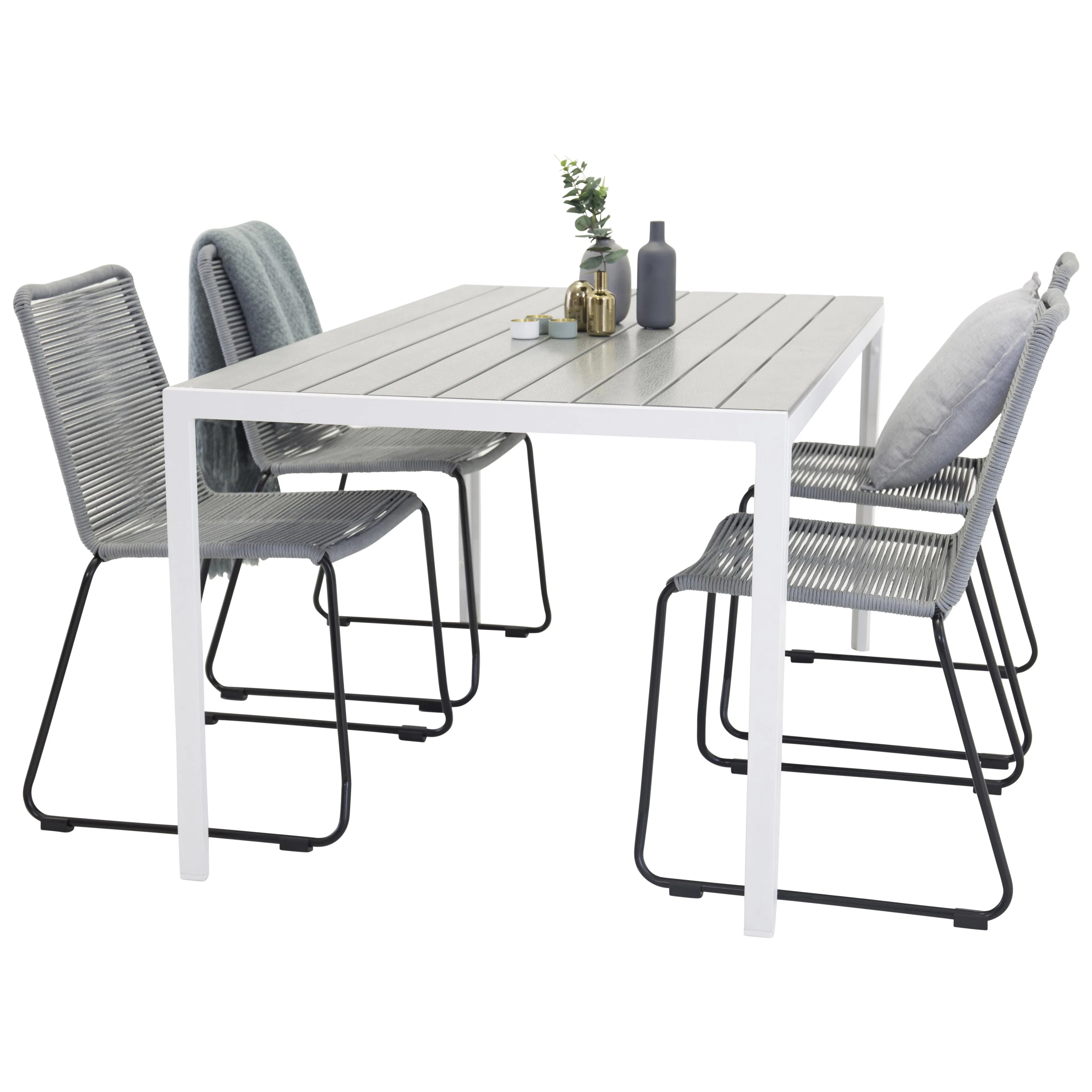 Matgrupp Utomhus Venture Home Bront 150 med 4 Leon Trädgårdsstolar