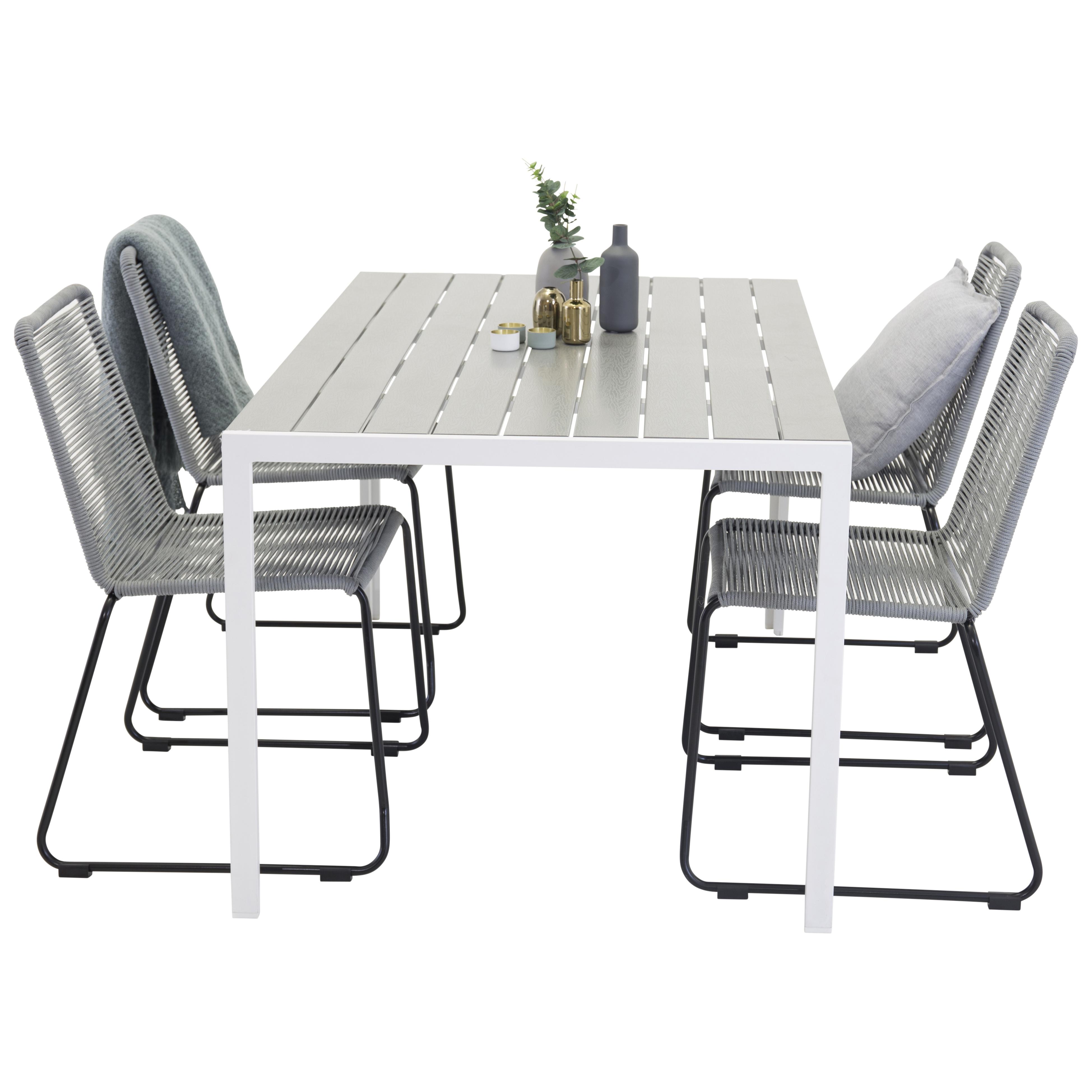 Matgrupp Utomhus Venture Home Bront 150 med 4 Leon Trädgårdsstolar