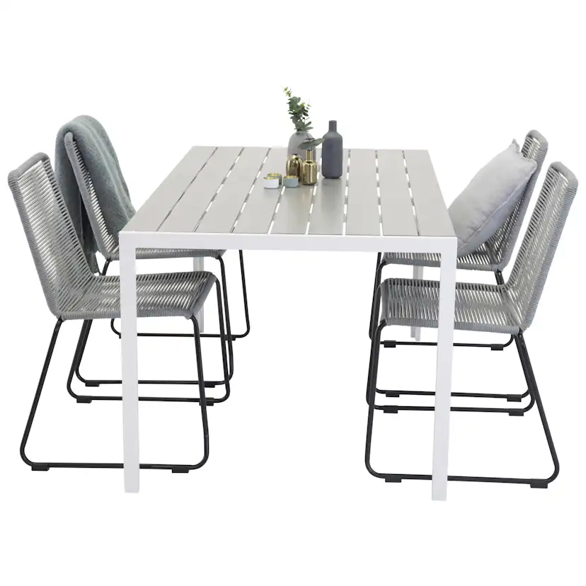 Matgrupp Utomhus Venture Home Bront 150 med 4 Leon Trädgårdsstolar