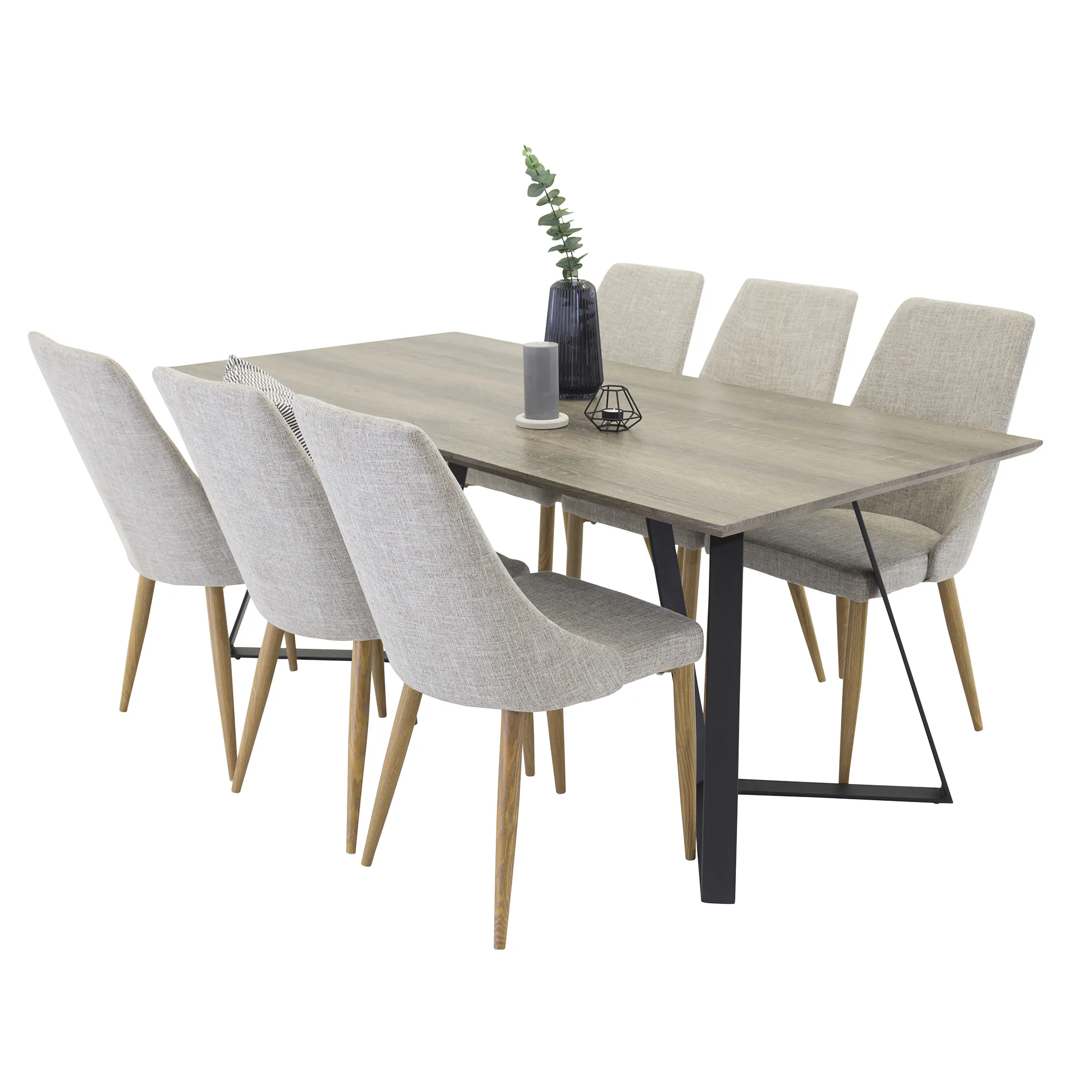 Matgrupp Venture Home Madde med 6 Laura Stolar