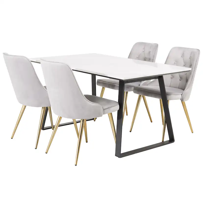 Matgrupp Venture Home Estelle med 4 Vera Stolar