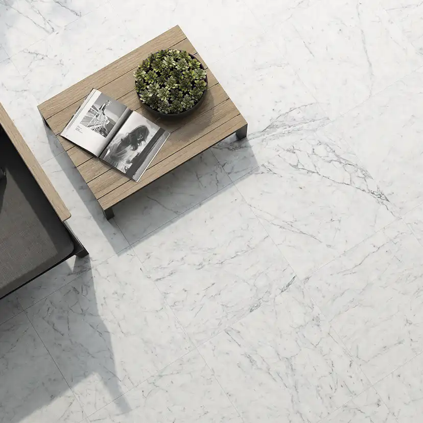 Granitkeramik Lhådös Carrara Marmor 30x30 cm