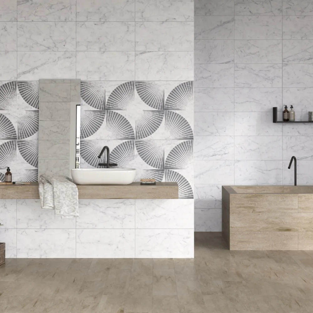 Granitkeramik Lhådös Carrara Marmor 30x60 cm