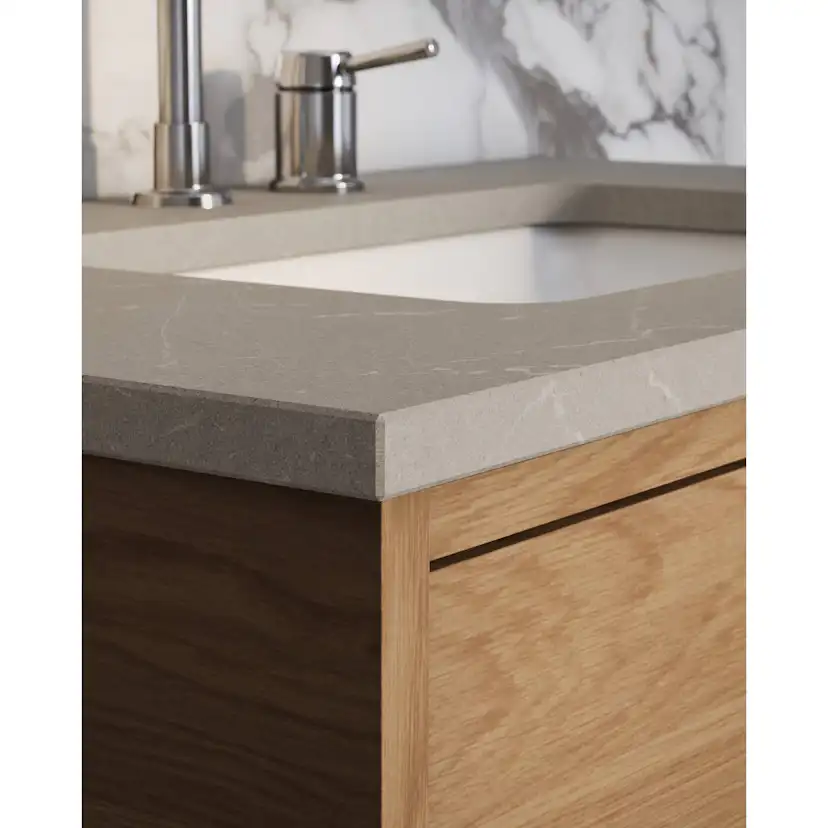 Bänkskiva Gustavsberg Ducentic 100 cm i Natursten med Underlimmat Tvättställ
