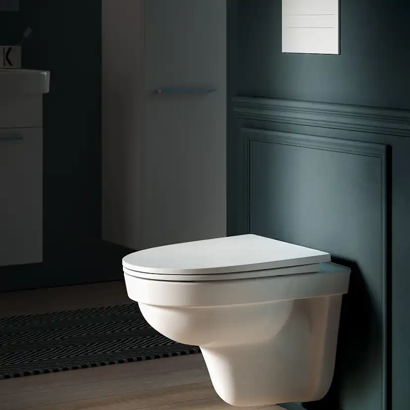 Vägghängd Toalettstol Laufen Kompas 825159 Rimless inkl Mjuksits