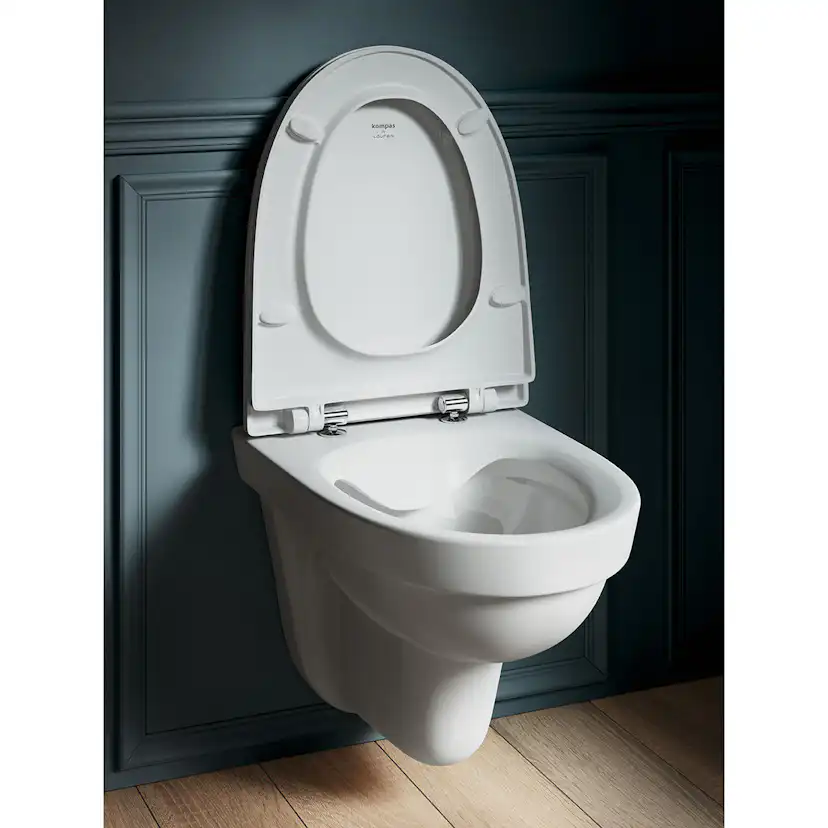 Vägghängd Toalettstol Laufen Kompas 825159 Rimless inkl Mjuksits