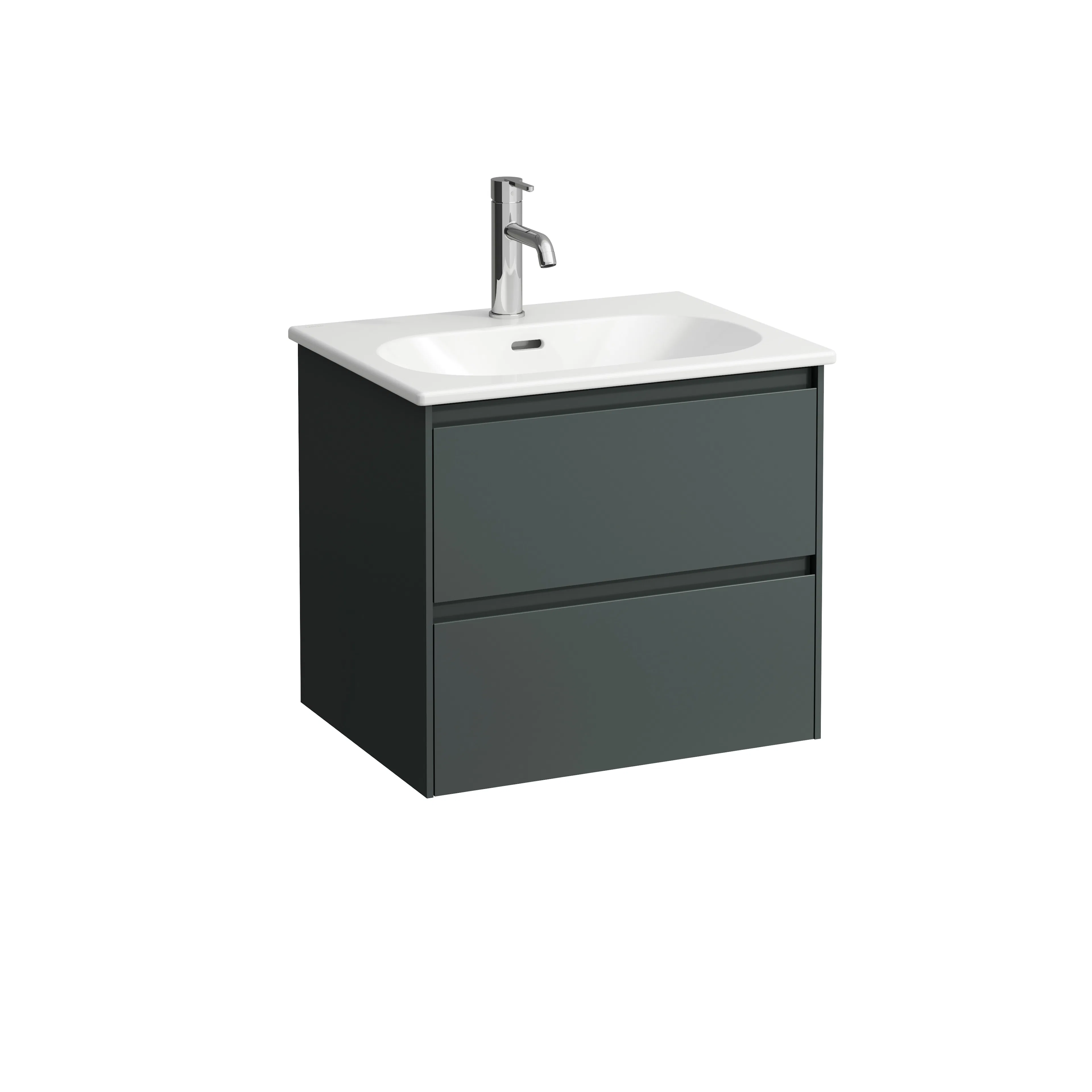 Tvättställskåp Laufen Lua med Två Lådor inkl Tvättställ Slim