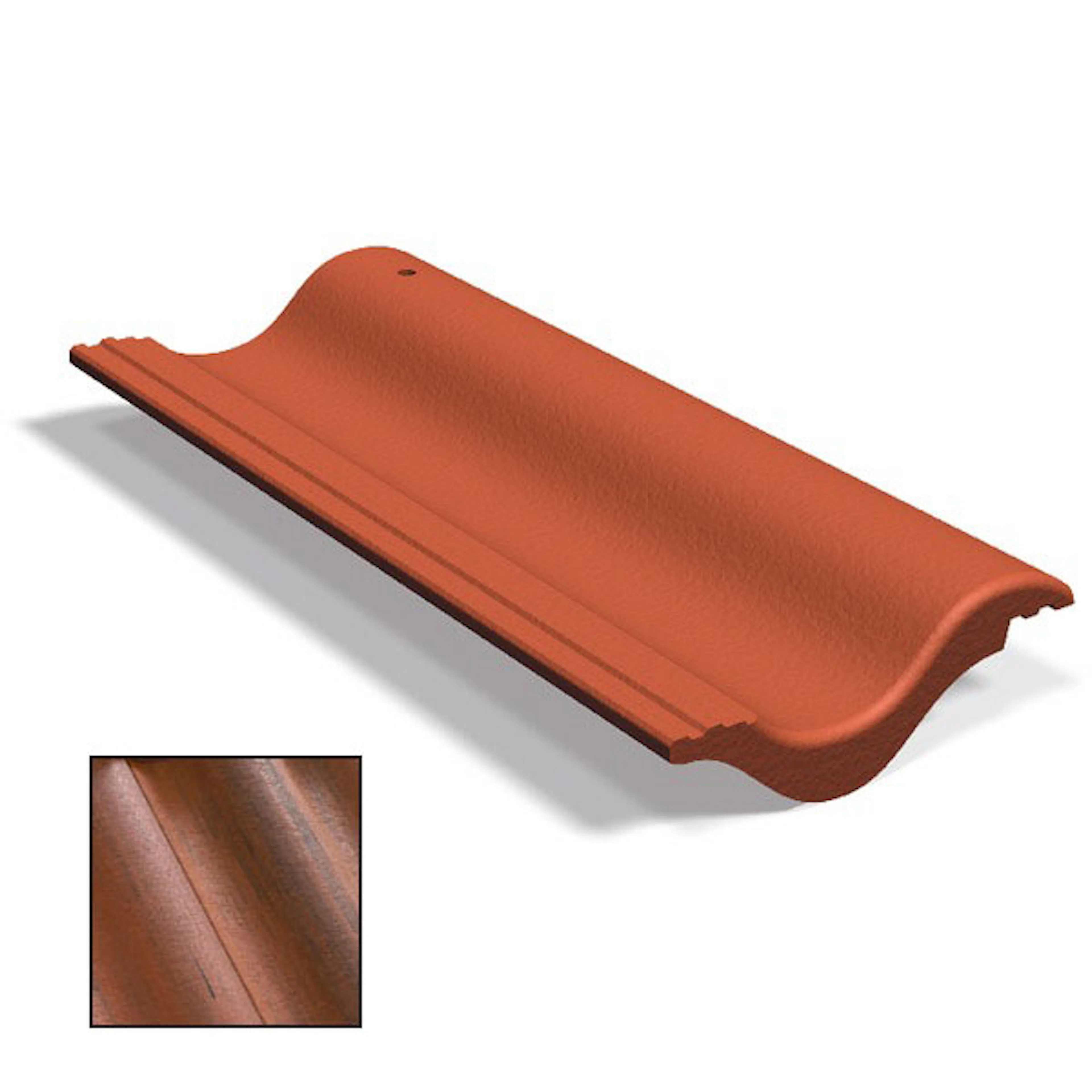 Antik Tegelröd/Svart