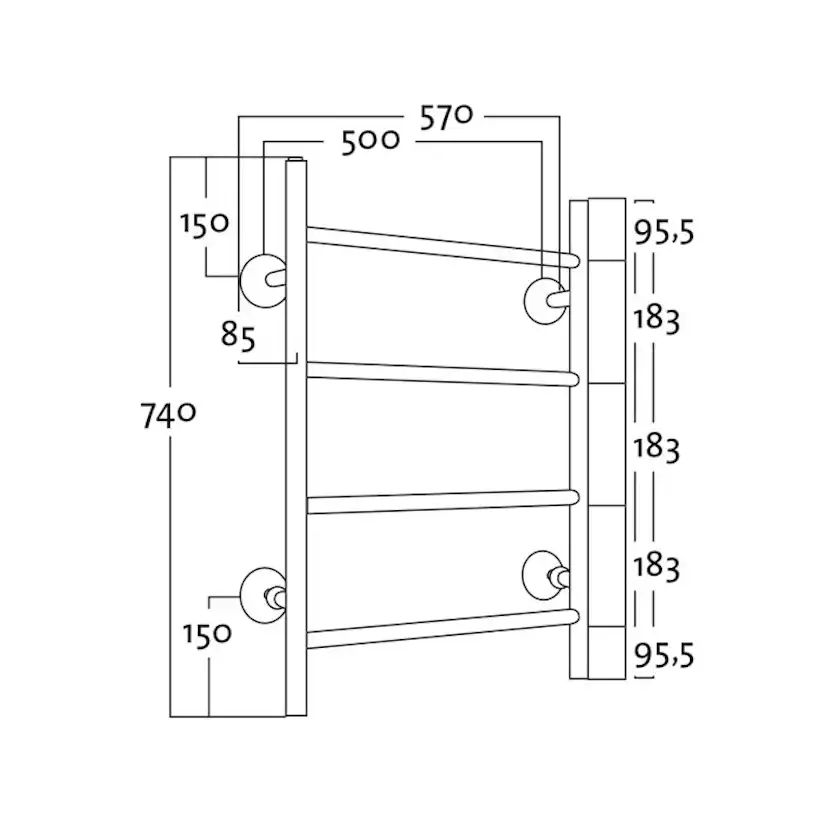 Handdukstork Rej Design Tango BTH 50744