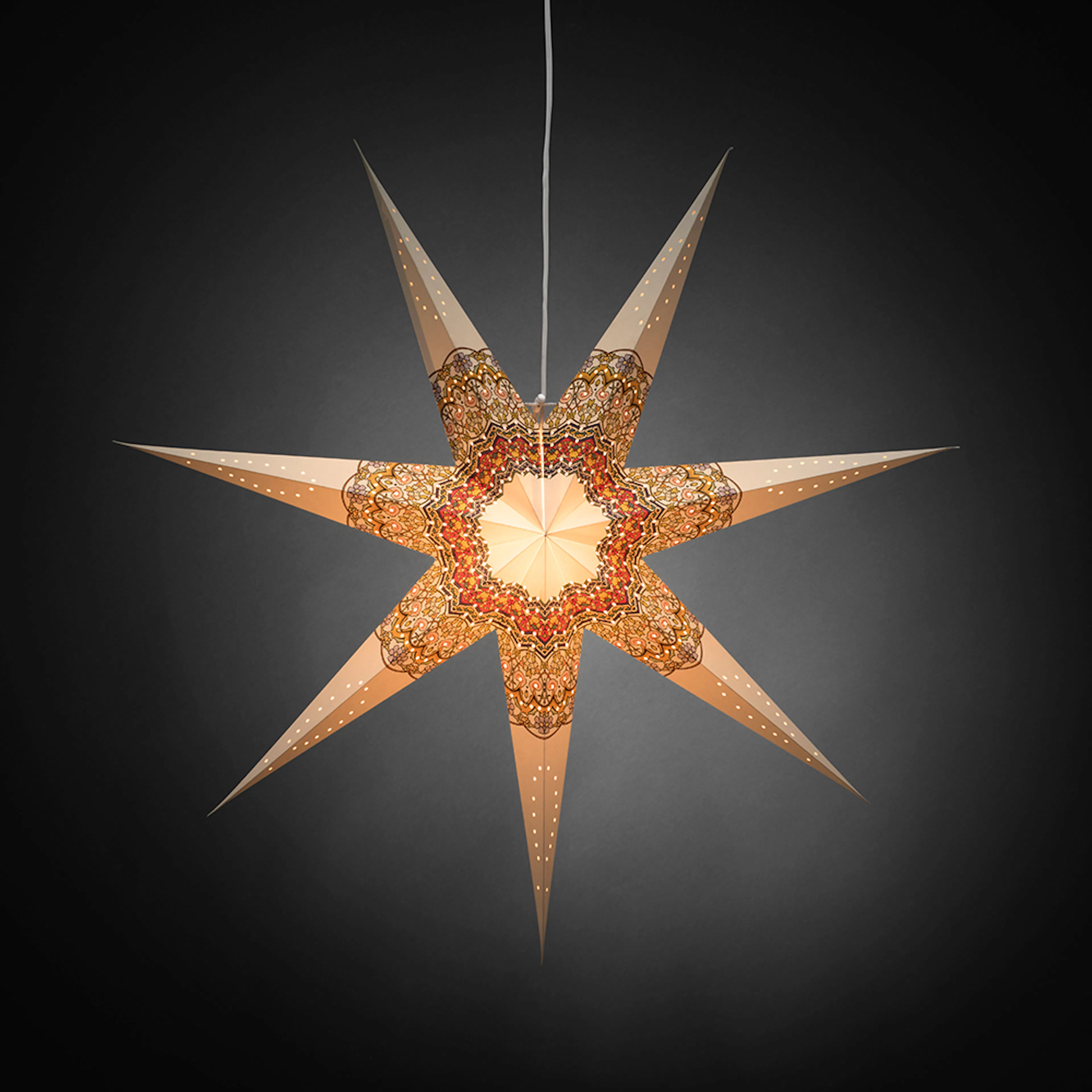 Adventsstjärna Gnosjö Konstsmide Hängande 78 Vit/Multi color