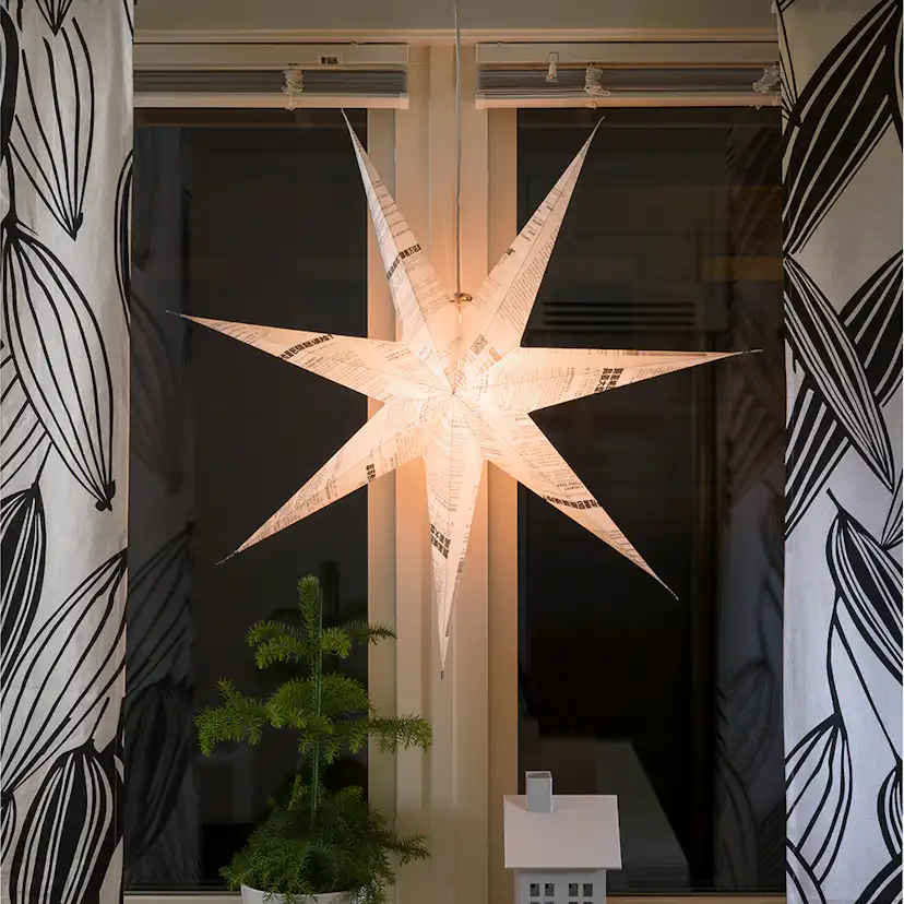 Adventsstjärna Gnosjö Konstsmide Hängande Vit/Nyhetstryck