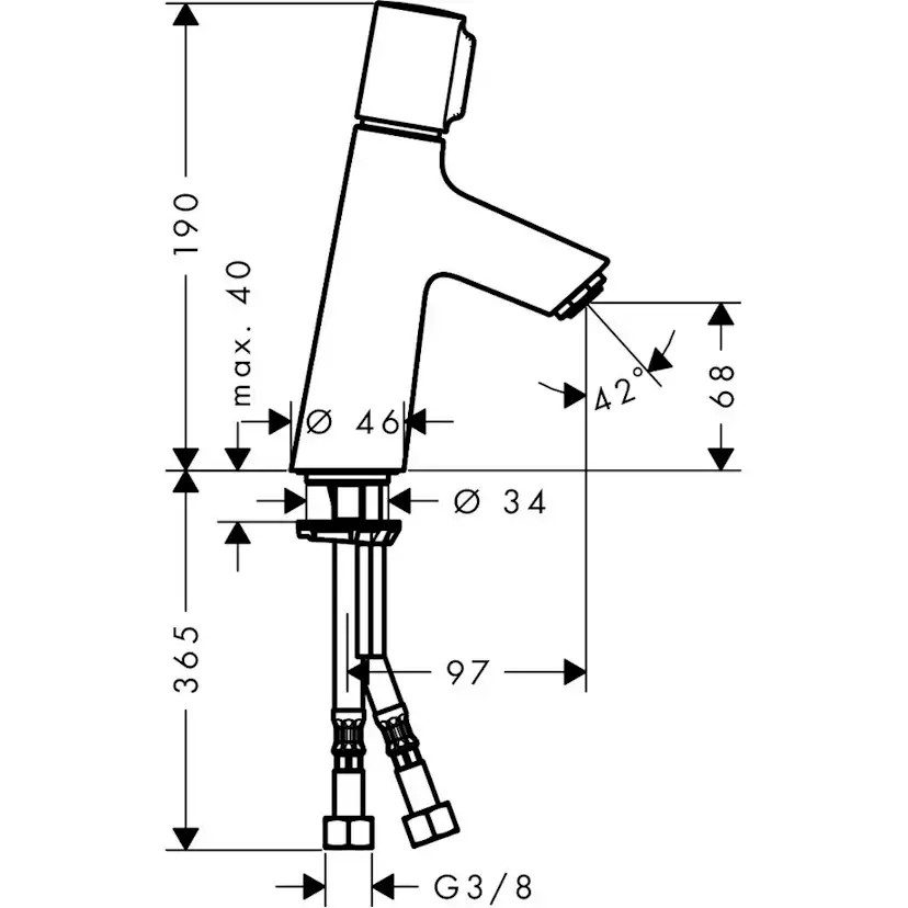 Tvättställsblandare Hansgrohe Talis Select S 80