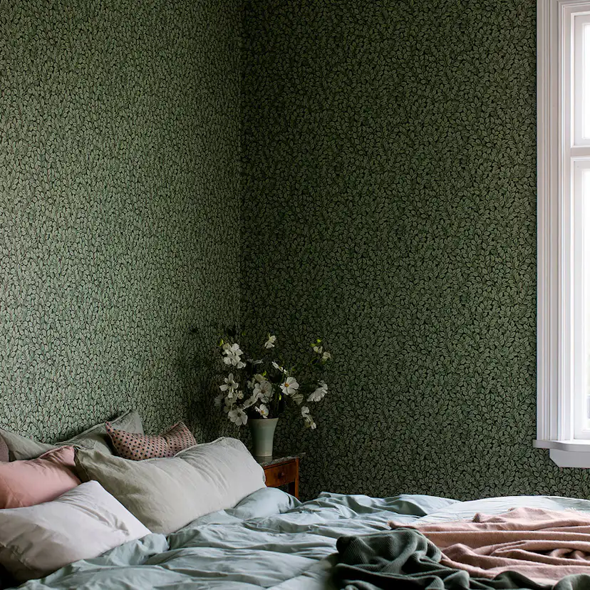 Tapet Boråstapeter Falsterbo III Hazel 7663 EasyUp, Mönstrad Grön