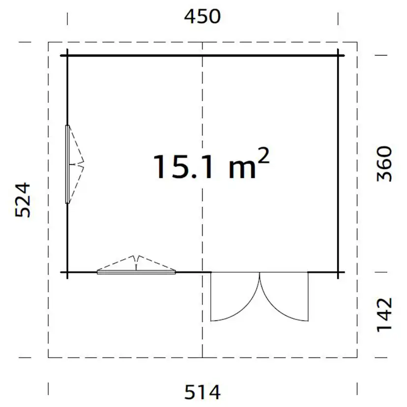 Stuga Palmako Helena 16,2 m2
