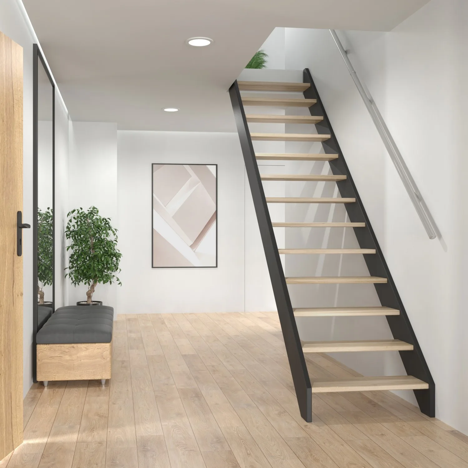 Spartrappa Dolle Helsinki Svart/Ek Rak