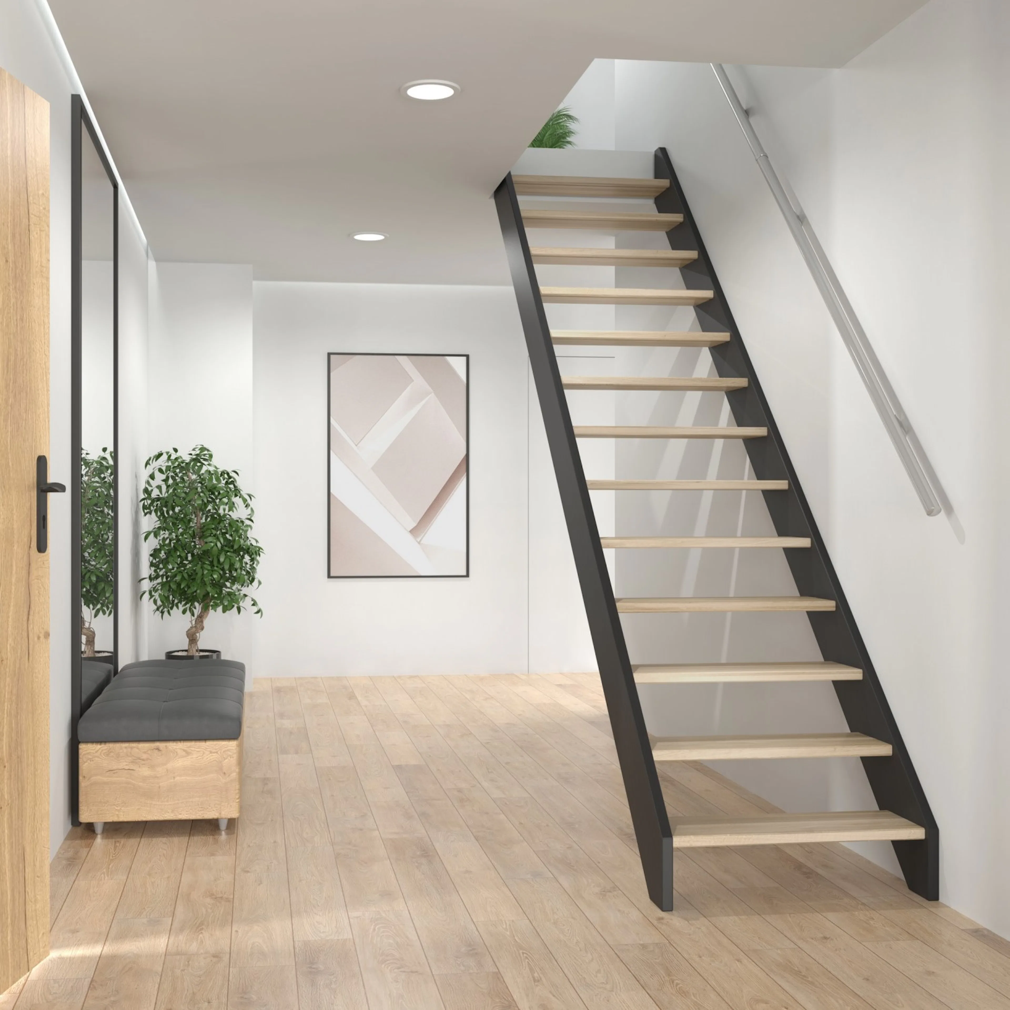 Spartrappa Dolle Helsinki Svart/Ek Rak