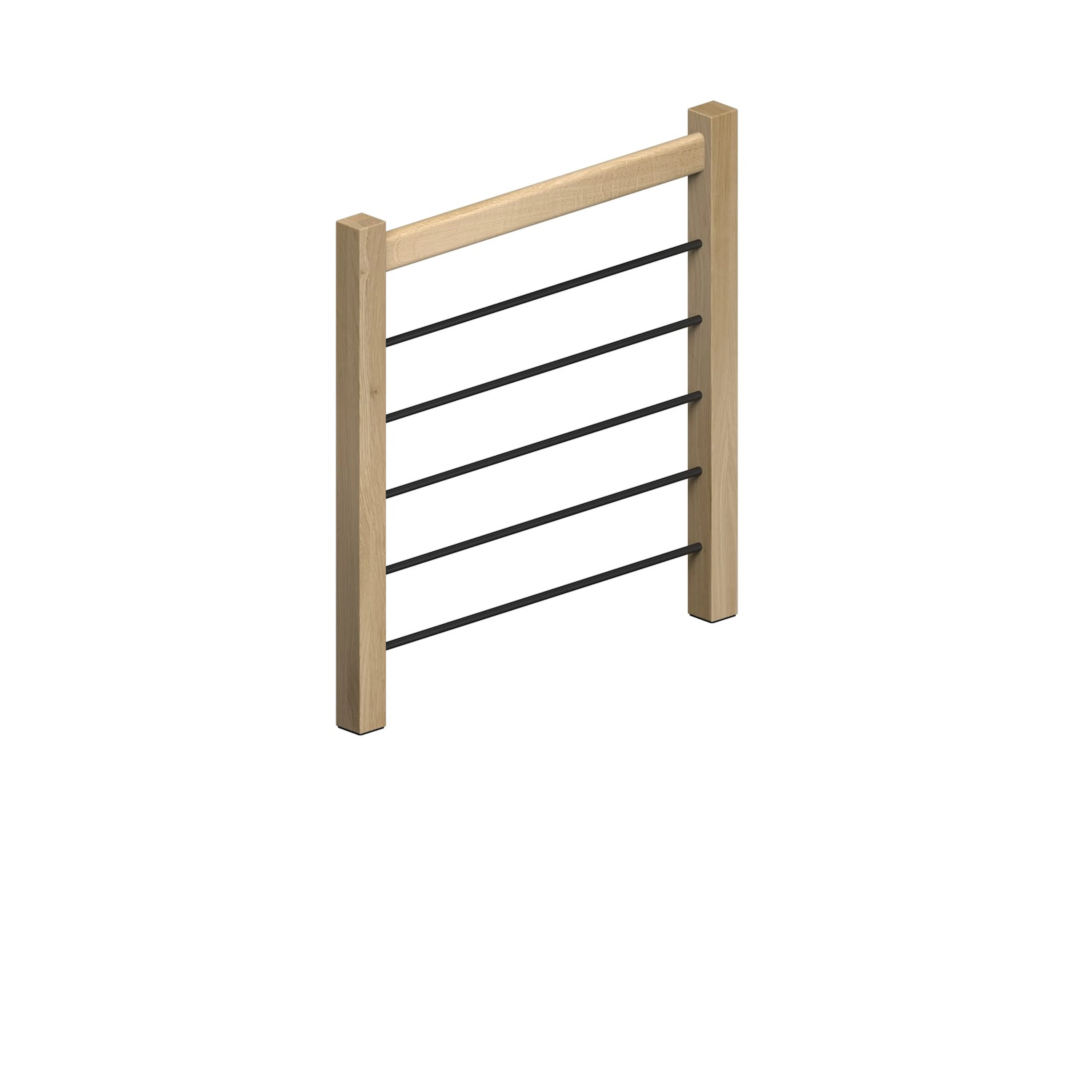 Skyddsräcke Dolle Helsinki Ek och Svart Alu Fyllning 100 cm