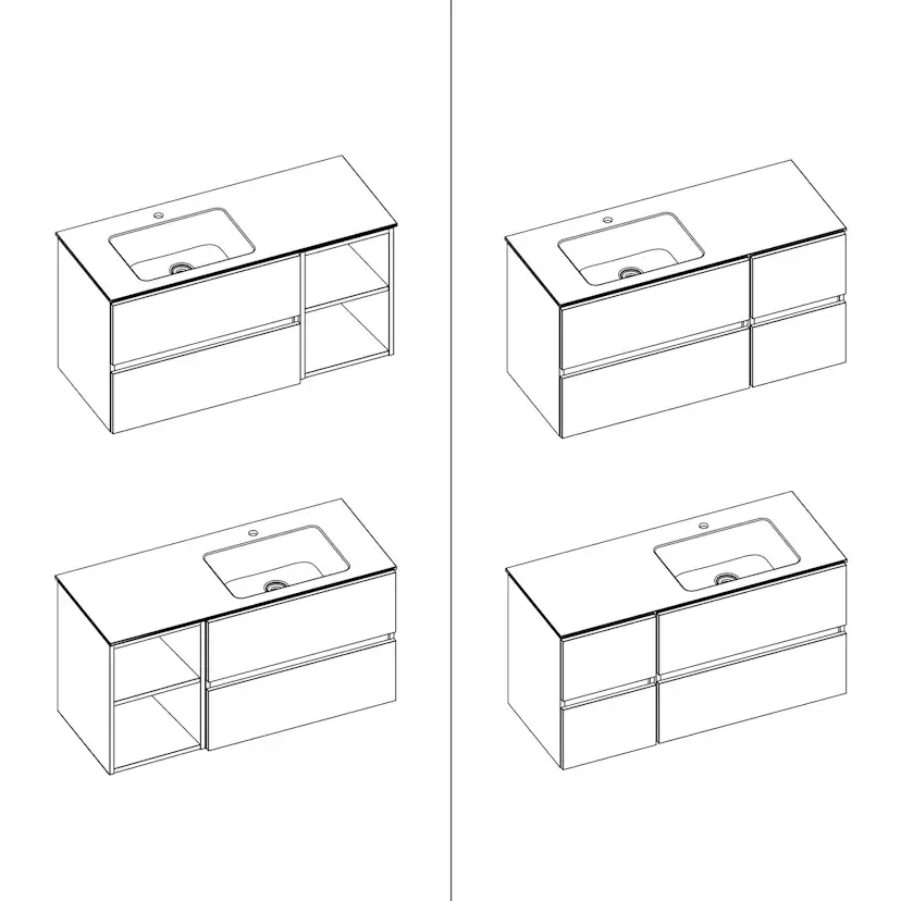 Tvättställsskåp Swebad Hemavan 120 cm