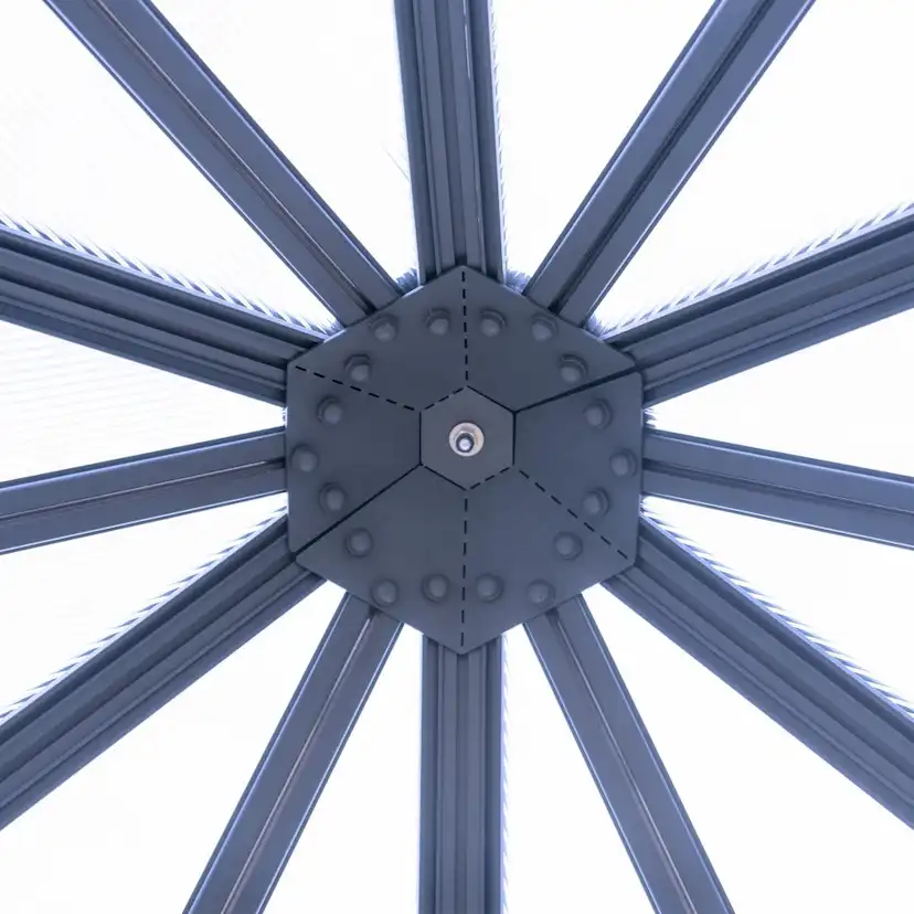 Växthus Canopia by Palram Oasis Hexagonal Aluminiumstomme med UV-Skyddade Polykarbonatpaneler, 6.1 m2