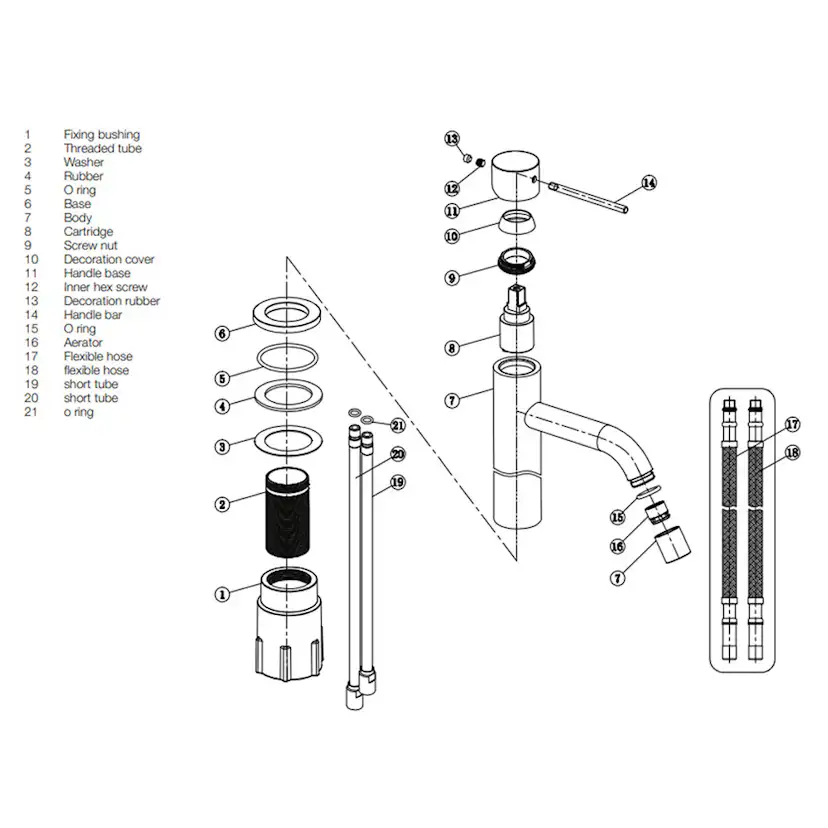 Tvättställsblandare Scandtap Steel Voyage High
