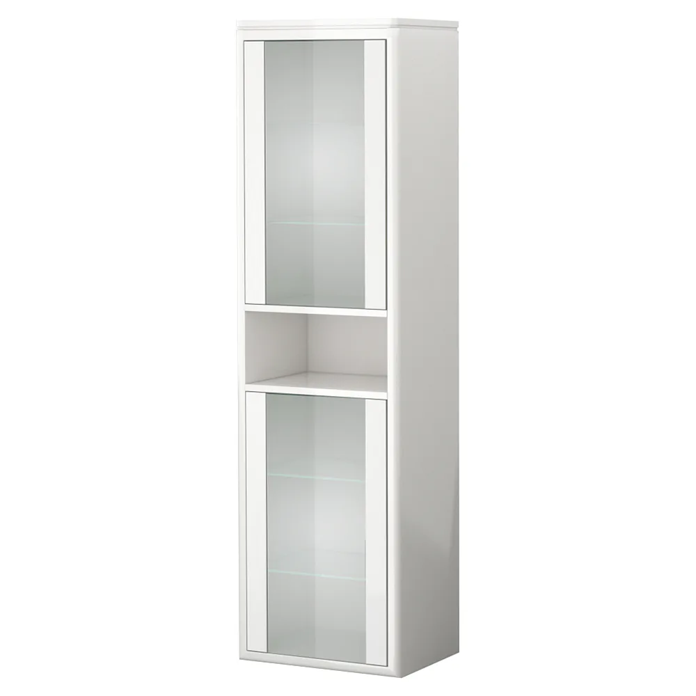 Högskåp DuoBad Vilan med Frostglasdörrar