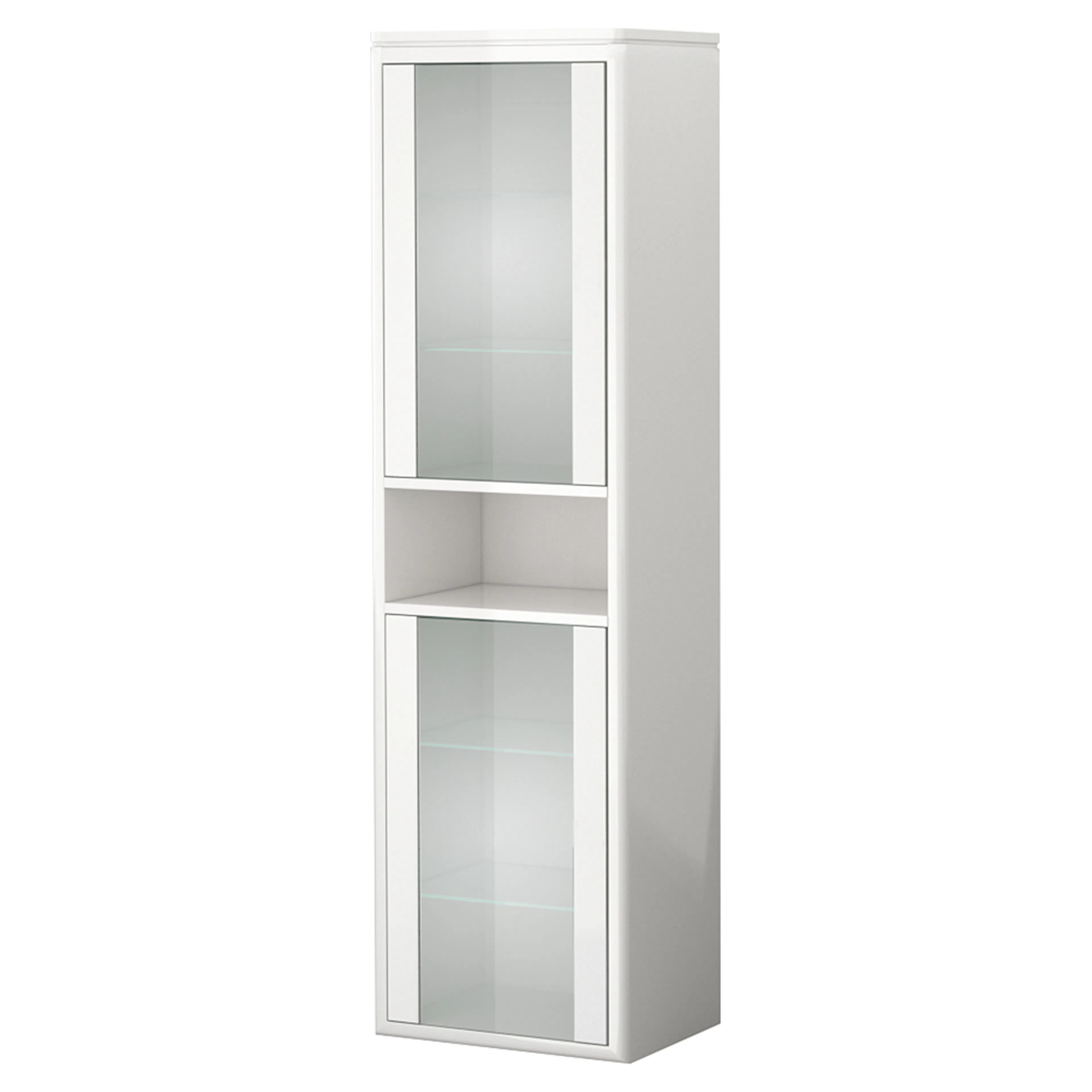 Högskåp DuoBad Vilan med Frostglasdörrar