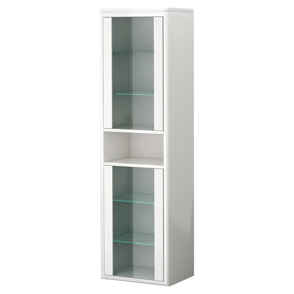 Högskåp DuoBad Vilan med Klarglasdörrar