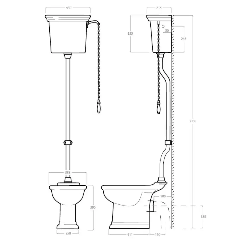 Högspolande Toalettstol Imperial Bergier HL