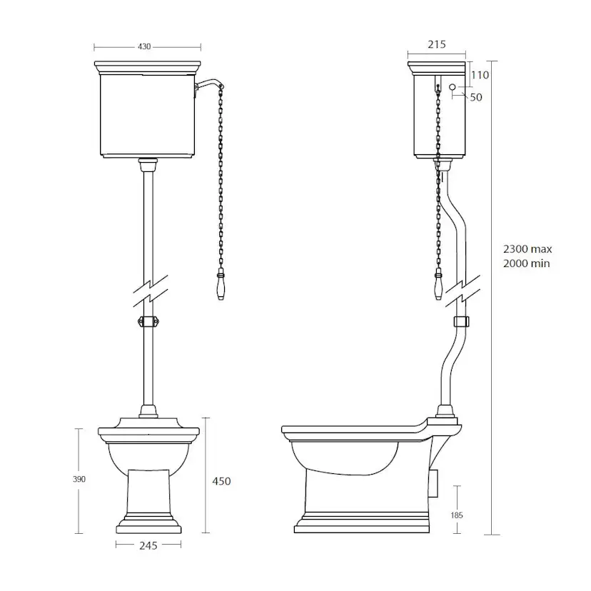 Högspolande Toalettstol Imperial Radcliffe HL