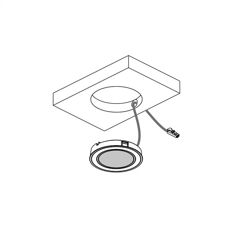 LED-spot Beslag Design Holl D-M med lock 24V/4,5W