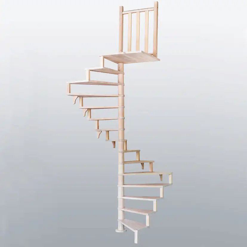 Hörnspiraltrappa Byggera Square Wood