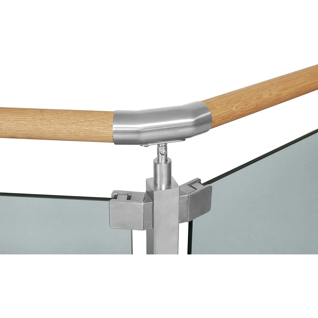 Hörnstolpe Jabo till Glasräcke Bertil 45° Rostfritt