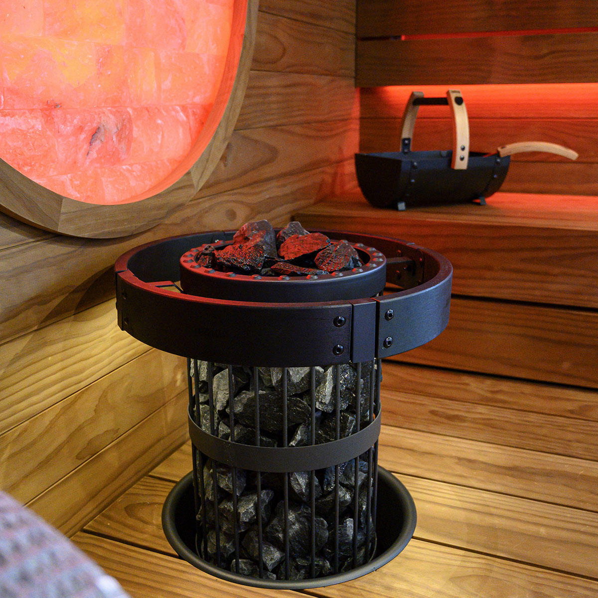 Belyst skyddsräcke Harvia Legend