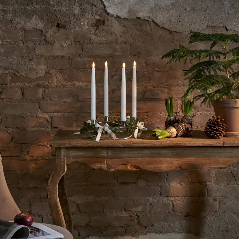 Antikljus Star Trading Flamme 4-pack 28,5 cm