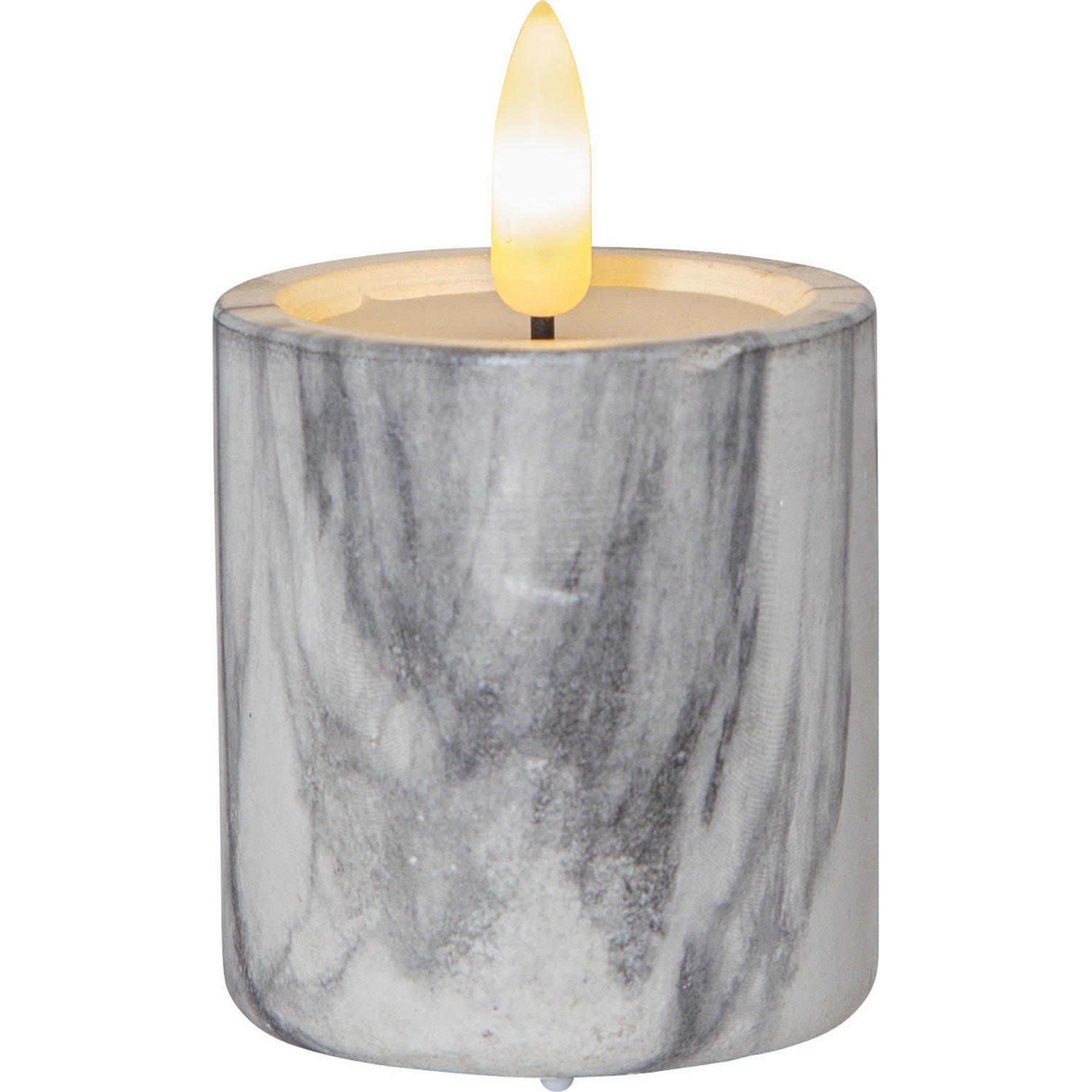 Blockljus Star Trading Flamme Cement Votive Marble 2 st