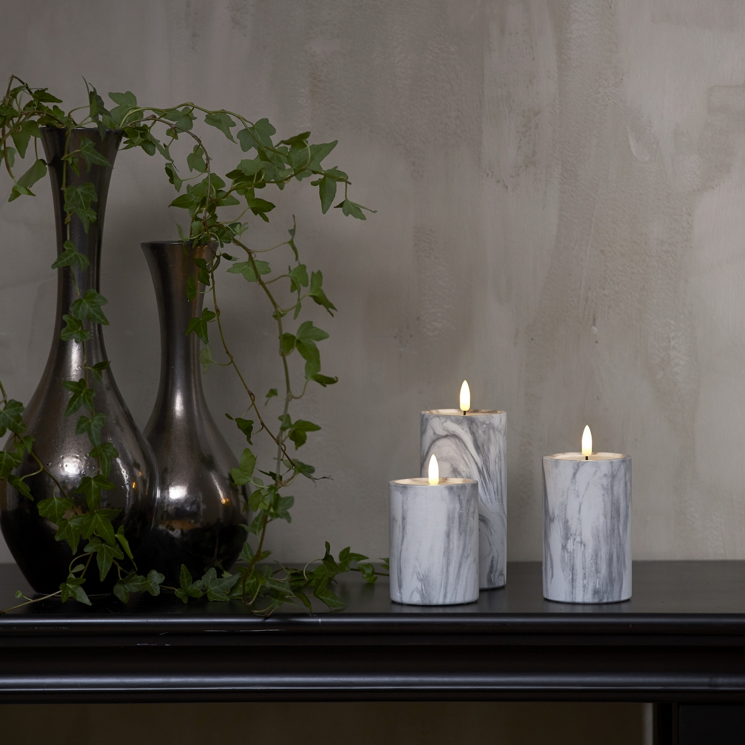 Blockljus Star Trading Flamme Marble