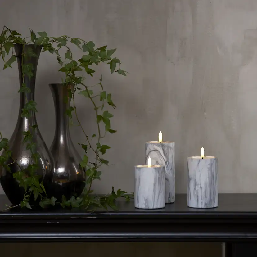 Blockljus Star Trading Flamme Marble