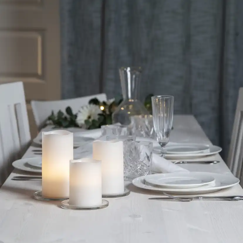 Blockljus Star Trading May 3-pack 10/12,5/15 cm