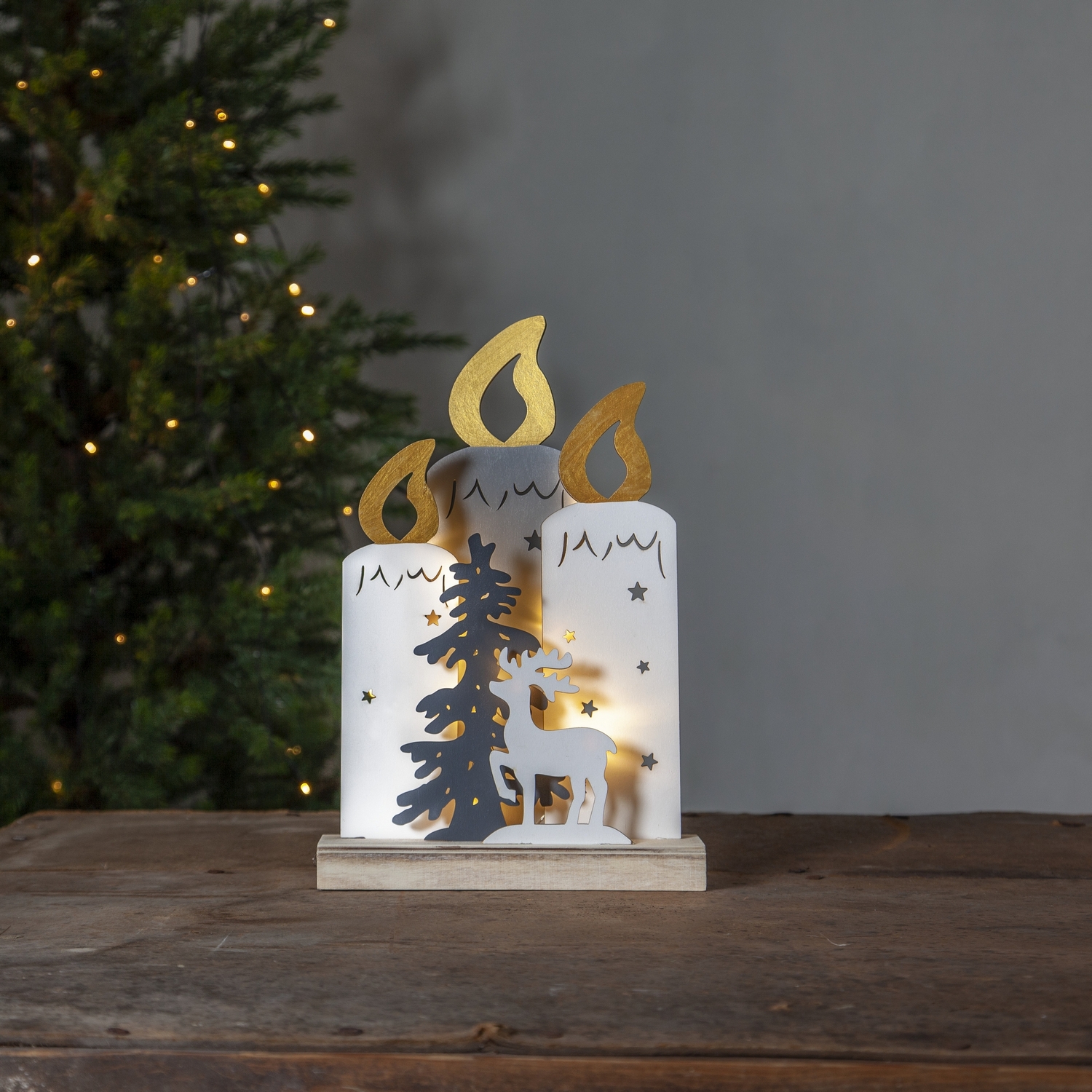 Bordsdekoration Star Trading Fauna Jul