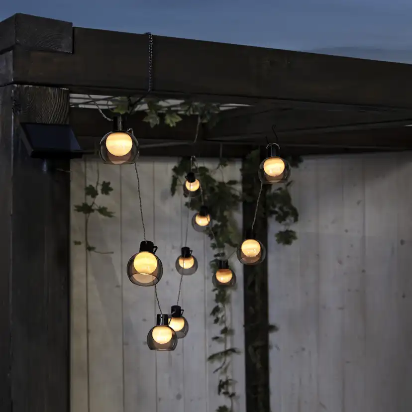 Solcellsslinga Star Trading Smoky Ljusslinga med Sensor