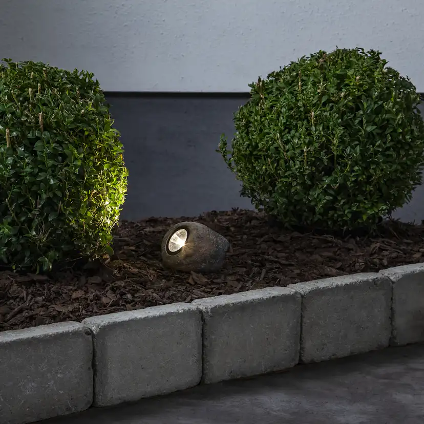 Solcellsdekoration Star Trading Rocky Stone Twilight