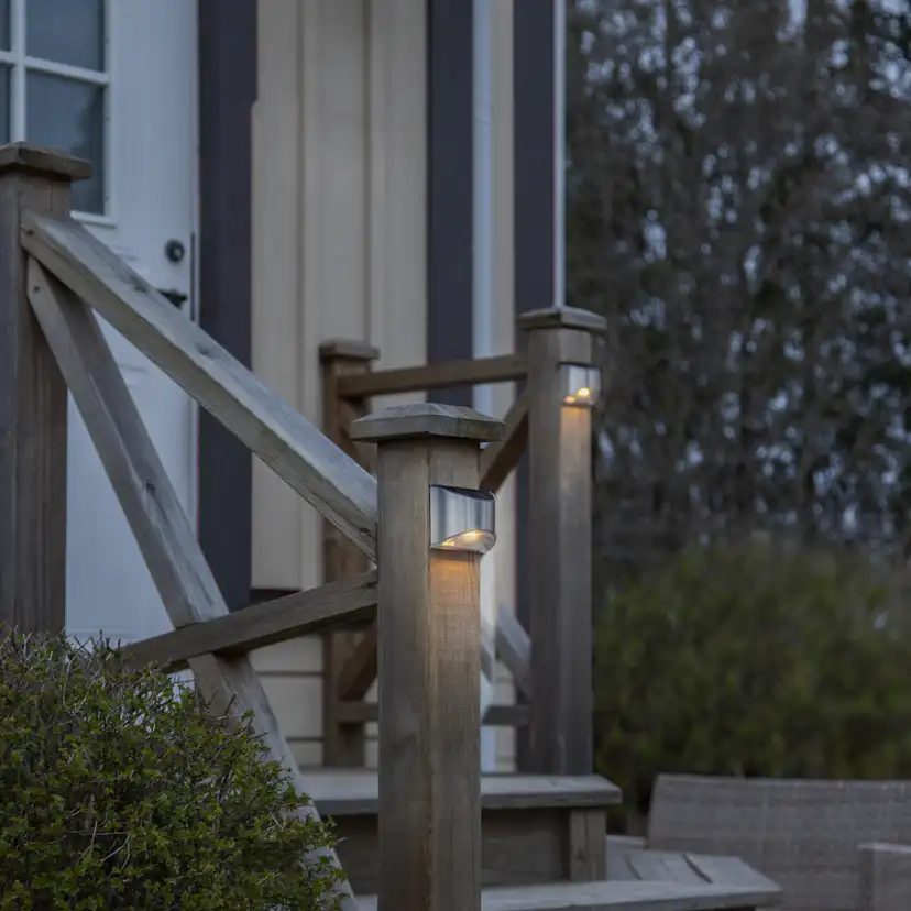 Solcells-vägglykta Star Trading Wally Twilight 2-pack