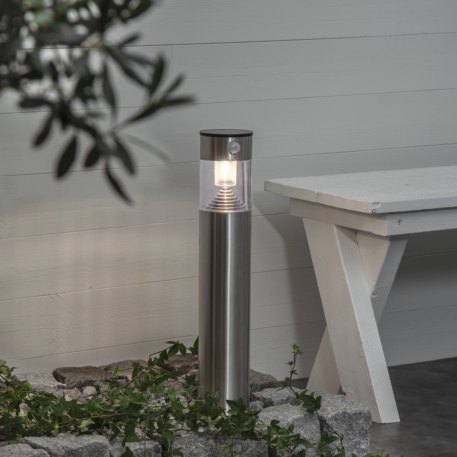 Solcells-pollare Star Trading Marbella Round 80/10Lm MotionTwilight