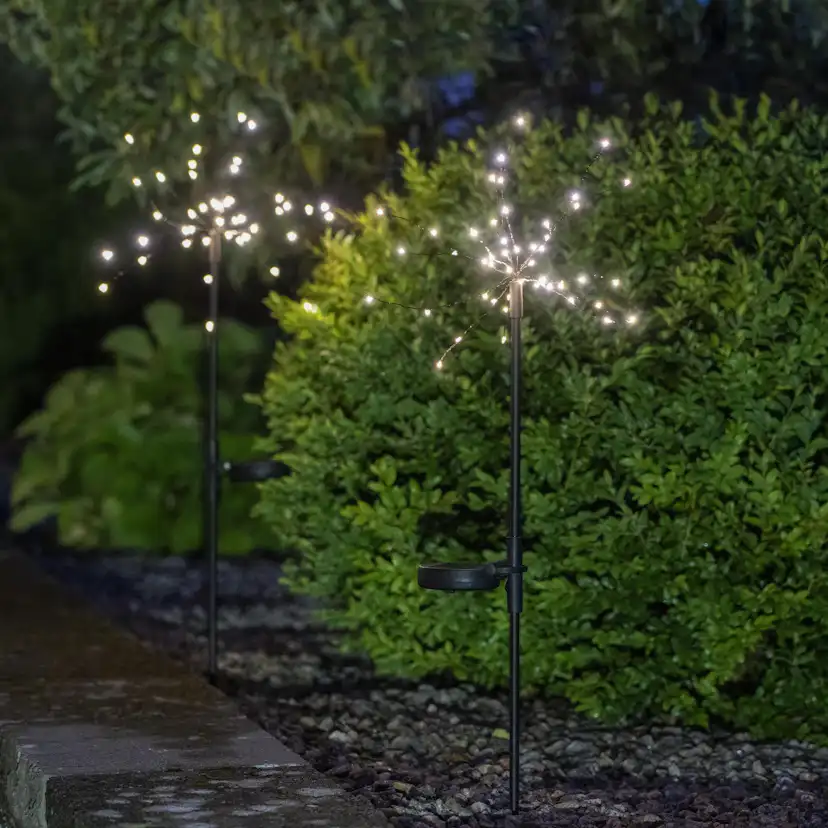 Solcellsdekoration Star Trading Firework 2-pack 60 cm Twilight