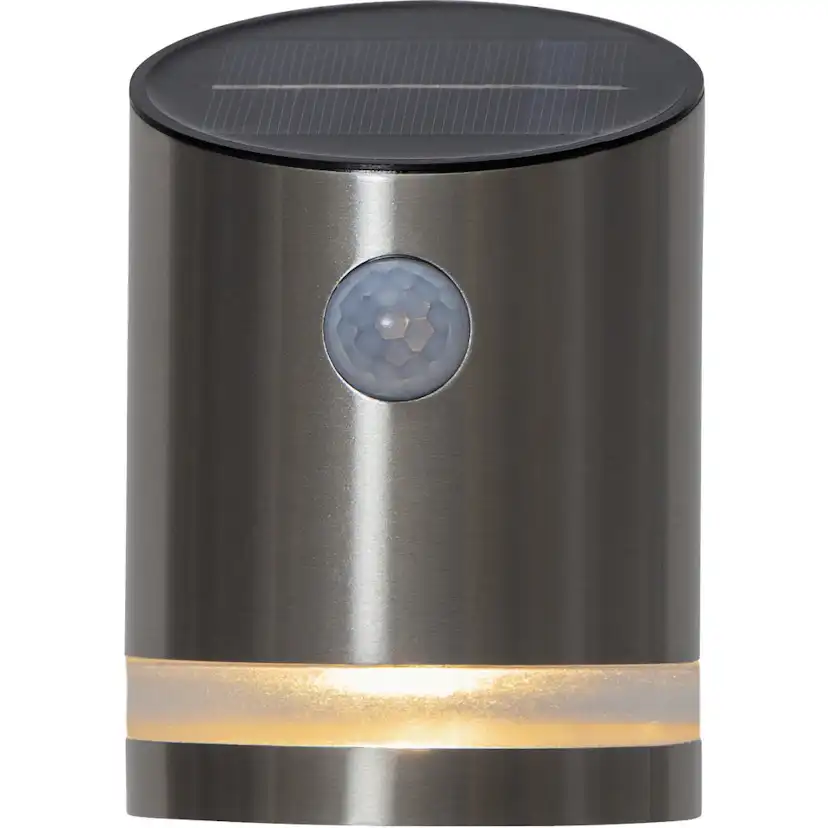 Solcells-vägglykta Star Trading Venicini 150/14 Lm St Steel MotionTwilight