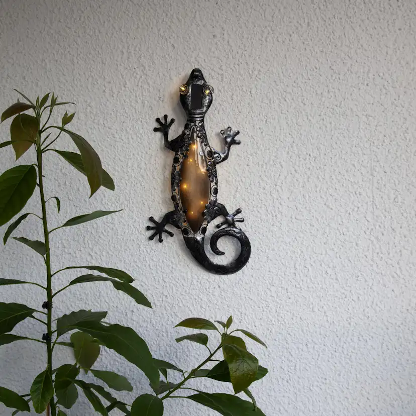 Solcellsdekoration Star Trading Vägg Gecko Twilight