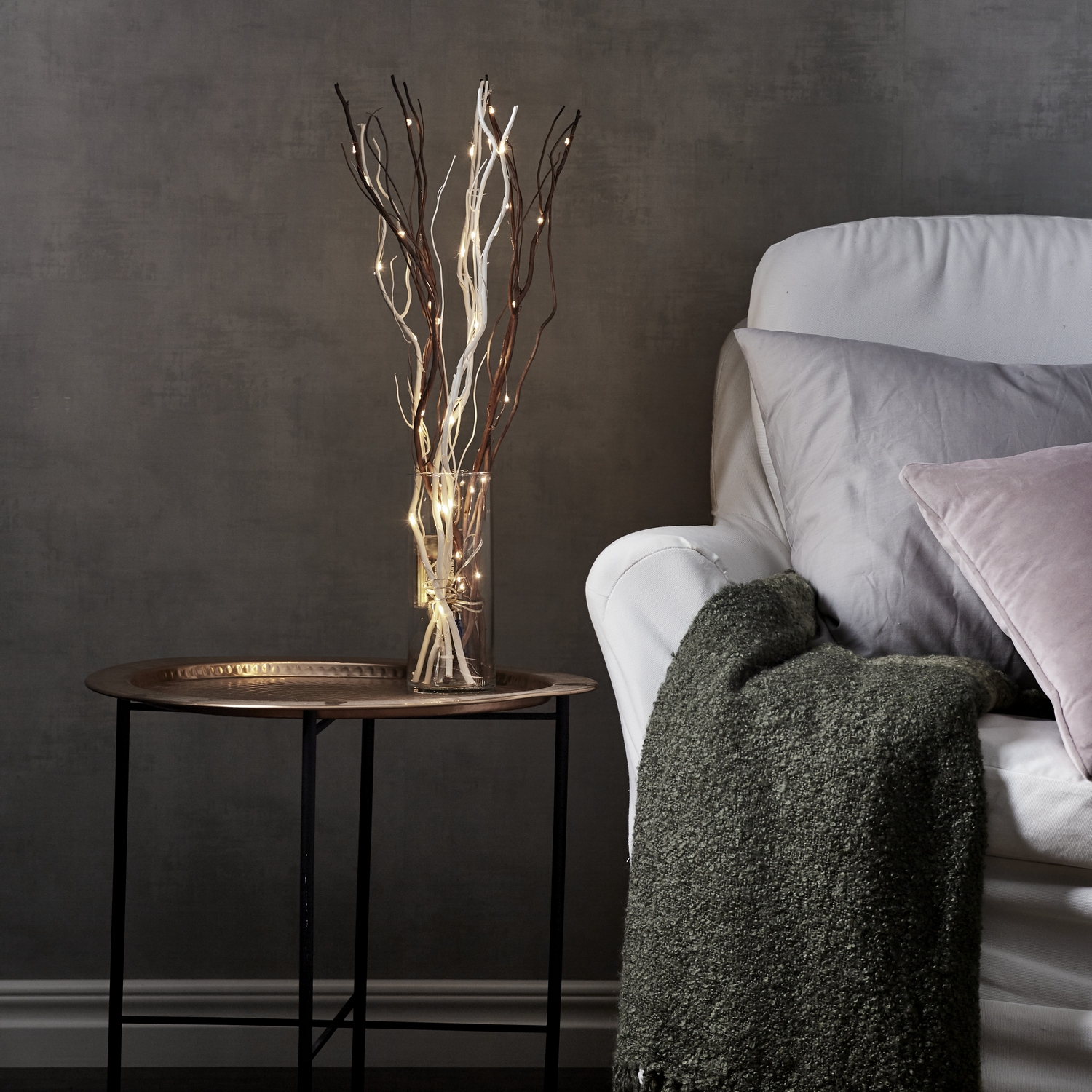 Dekorationskvist Star Trading Willow Dew Drop 24 LED