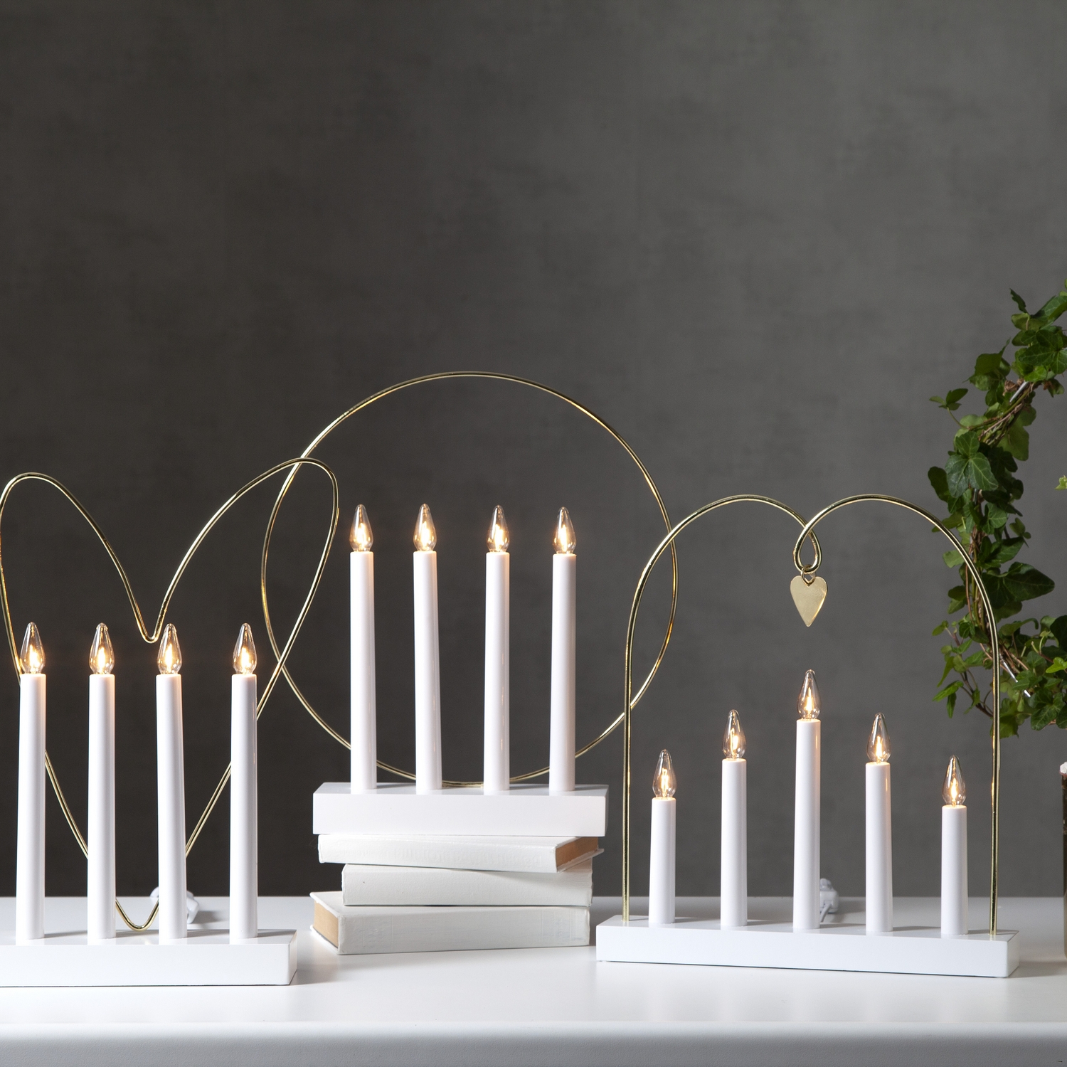 Adventsljusstake Star Trading Glossy Heart